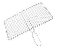 JOINPAYA Panier à Griller Accessoires Barbecue Pratiques et Résistants en Acier Inoxydable Pliable et Portable pour Barbecue Extérieur, pour Poissons et Fruits de Mer