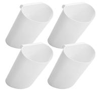 JOINPAYA Panier Suspendu Polyvalent 4 Pièces en Polypropylène Blanc, Petit Panier de Rangement pour Chariot de Beauté, Organiseur Portable pour Accessoires, Stockage Gain de Place