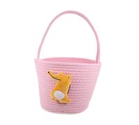 JOINPAYA Panier Tissé la Main en Corde de Coton, Panier Présent pour Bébé, Mariage et Anniversaire, Rangement Décoratif Poignée