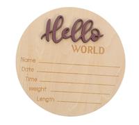 JOINPAYA Panneau Annonce Naissance en Bois Pourpre Rond, Surface Lisse et Sûre, Style Simple et Délicat, pour Prendre des Photos et Enregistrer le Nom du Bébé
