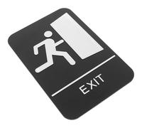 JOINPAYA Panneau de Sortie des Toilettes Ada avec Braille, Autocollant Noir Unisexe Conforme Normes Accessibilité, Panneau Porte Toilettes Accessibles pour Entreprises, Restaurants,