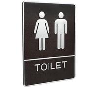 JOINPAYA Panneau de Toilettes Hommes et Femmes Adhésif 15X20 CM en ABS Robuste pour Entreprises Bureaux et Lieux Publics Panneau Indicateur de Porte Salle de Bain pour Toilettes Publiques