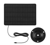 JOINPAYA Panneau Solaire Monocristallin 20W pour Caméra de Sécurité Module Compact et Étanche Chargeur USB Micro Support Mural pour Alimentation Extérieure et Énergie Renouvelable