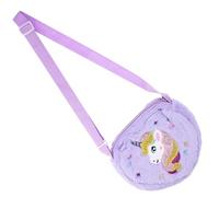 JOINPAYA Paquet à Bandoulière Licorne Peluche pour Fille Pochette de Rangement Créative Taille Moyenne Bandoulière Ajustable Couleur Violette Paquet Main Garçon et Filles pour Sorties