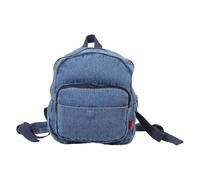 JOINPAYA Paquet à Dos en Toile Denim Vintage Mini pour Femme Paquet à Dos Décontracté Bleu avec Multiples Poches Bretelles Confortables Format Compact pour Voyage et Usage Quotidien