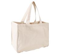 JOINPAYA Paquet à Provisions Réutilisable en Coton à Grandes Compartiments, Grand Format, Tissu Toile Coton-Polyester, Léger et Pliable, pour Courses, Voyage et Organisation Quotidien