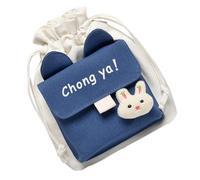 JOINPAYA Paquet Bandoulière Femme en Toile Bleu Petit Paquet à Main Coréen Léger et Compact Bandoulière Ajustable Quotidien Shopping et Voyages