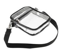 JOINPAYA Paquet Bandoulière Transparent en Pvc Grand Format Fermeture Éclair Paquet Sport Ajustable pour Femmes pour Téléphone Concerts et Voyages Rangement Cosmétiques Sécurisé