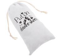 JOINPAYA Paquet de Ballet en Toile Blanc à Cordon, Pochette pour Chaussures de Danse, Fermeture Sécurisée, pour Pointes et Accessoires de Danse, Filles et Danseurs, Voyage et Compétitions