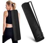 JOINPAYA Paquet pour Tapis de Yoga en Tissu Oxford Noir 72X16 CM Léger et Imperméable pour Pilates et Rangement Portable Sangle de Transport pour Cours de Yoga et Activités en Plein