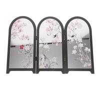 JOINPAYA Paravent Pliant Chinois en Miroir Pliable, Mini Séparation Décorative pour Bureau, Écran de Bureau Compact et Fonctionnel, Design Pliable Pratique pour Studio et Dortoir,