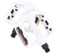 JOINPAYA Pédales de Vélo en Alliage d'Aluminium Blanc Laiteux Pédales à Billes Simples Paire pour VTT BMX Vélo Urbain et Randonnée Accessoire Polyvalent pour Pédalage et Solide