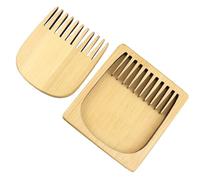 JOINPAYA Peigne à Barbe en Bois de Santal Beige Antistatique Coupe en Scie, Mini Brosse Moustache pour Homme, Soin du Visage et Hydratation Optimale