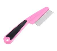 JOINPAYA Peigne à Dents Fines en Acier Inoxydable Peigne du Cuir Chevelu Anti-pelliculaire pour Adultes Garçon et Filles et Animaux pour Soin des Cheveux 1 Pièce Rose ou Noir