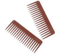 JOINPAYA Peigne à Dents Larges Lot de 2 en Plastique Taille Moyenne pour Coiffure Cheveux Afro et Bouclés Usage Portable Bureau et Voyage Couleur Aléatoire