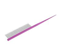 JOINPAYA Peigne à Queue Pointue en Acier Inoxydable pour Chien et Chat, Outil Multifonctionnel de Toilettage pour Enlever les Nœuds et Réduire la Fatigue des Mains