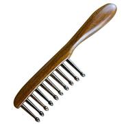 JOINPAYA Peigne de Massage en Bois à Dents Larges, Peigne Portable Antistatique Soin Massage du Cuir Chevelu Féminin