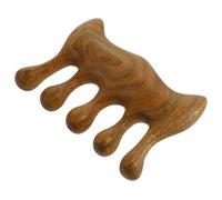 JOINPAYA Peigne de Massage en Bois Naturel à 5 Dents sans Manche, Peigne Pratique et Portable pour Cuir Chevelu, Massage Tête et Cheveux, Outil Multi-usages Léger pour Usage Domestique