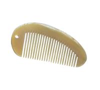 JOINPAYA Peigne Perforé Naturel en Corne de Yak Peigne de Massage Antistatique pour Cuir Chevelu Lisseur Portable Compact pour Soins Capillaires et Démêlage Usage Quotidien Cheveux Afro