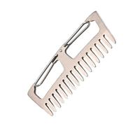 JOINPAYA Peigne Porte-clés Argentée Antistatique en Alliage de Titane Léger Portable et Compact pour Usage Extérieur et Voyage