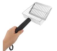 JOINPAYA Pelle à litière pour Chat : Tamis à crottes de Chat avec Support Lavable - Pelle Robuste en Acier Inoxydable pour Un tamisage Rapide des déchets d'animaux et de la Terre du Jardin