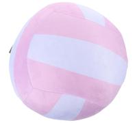 JOINPAYA Peluche Volleyball Douce Forme de Ballon pour Filles pour Anniversaire et Décoration de Chambre Grand Modèle Rose et Blanc