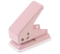 JOINPAYA Perforatrice Manuelle à 1 Trou pour Feuilles de Papier Portable et Compacte Couleur Rose Clair Adaptée pour Loisirs Créatifs Perforation de Papier Carton et Cuir Outil de