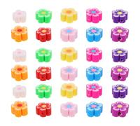 JOINPAYA Perles en Pâte Polymère 10Mm de Fleur de Prunier 200 Pièces Breloques Colorées pour Création de Bijoux Pendentifs DIY pour Bracelets Colliers et Boucles D’Oreilles