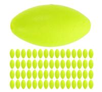JOINPAYA Perles Flottantes pour Pêche 100 Pcs Jaune 5 88X185 MM Perles en Mousse Haute Visibilité Indicateurs de Touche pour Rivière Mer Matériel de Pêche
