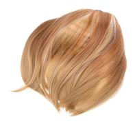 JOINPAYA Perruque Blonde Courte avec Séparation Centrale Cheveux Synthétiques Lisses Perruque à Lace Front pour Femme pour Usage Quotidien ou Soirée