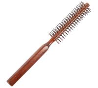 JOINPAYA Petite Brosse à Cheveux en Bois pour Brushing Brosse Rotative pour Cheveux Bouclés Démêlage Facile Poils Espacés et Courts Portable pour Coiffage Quotidien