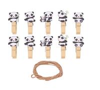 JOINPAYA Photo en Bois pour Objets 50 Clips Forme Feuille de Bambou Panda Lot de 50 Pièces Multi-Fonction pour Objets, pour Décorations Bannière et Artisanat