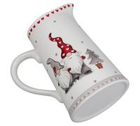 JOINPAYA Pichet en Céramique Nordique Grosse Capacité 1,5 L, Bouilloire Froide sans Couvercle Poignée Ergonomique, Carafe à Eau Créative pour Noël et Usage Domestique