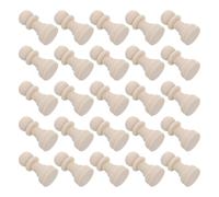 JOINPAYA Pièces d'Échecs en Bois Non Peintes 32 Pièces Soi-Même pour Jeu d'Échecs Classique Garçon et Filles Accessoires Échiquier