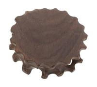 JOINPAYA piètement en Bois Massif Porte-Pierres pour l'affichage Stand de bonsaï Soucoupe de Base de la planterie Socle pour bonsaï Socle cylindrique Hexagonal Dark Brown