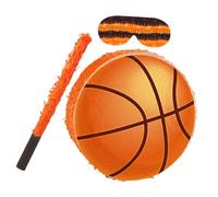 JOINPAYA Piñata en Carton Résistant de Ballon de Basketball Décorations D’Anniversaire Sportives pour Garçon et Filles avec Orifice de Remplissage Facile et Boucle Suspendre Solide Jeu