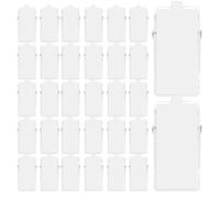 JOINPAYA Pinces à Ressort Transparentes Auto-Adhésives 50 Pcs Petites Pinces pour Badge d'Identification Porte-Badge Plastique Clips Muraux pour Photos et Cartes Usage Bureau et