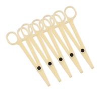 JOINPAYA Pinces Articulées Jetables en Plastique Beige, 5pcs, Faciles à Utiliser et Solides pour Piercing du Nez Nombril, Matériel Professionnel pour Piercing Corporel