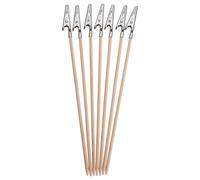 JOINPAYA Pinces Crocodiles Brochette en Bambou en Alliage Lot de 100 Outils Couleur Kaki , Accessoires Pratiques pour Modélisme pour Kit de Peinture à L'aérographe