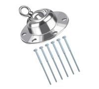 JOINPAYA Piquet d'attache Robuste pour Chien 360° Rotation en Fer Lourd 1 Piquet 6 Clous Ancrage Extérieur Jardin pour Activité en Plein Air Chien