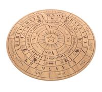 JOINPAYA Planche de Divination en Bois de Tilleul Sculpté Grosse Taille Couleur Bois Naturel Outil de Radiesthésie et Accessoire Ésotérique pour Protection Le Mauvais Œil Décoration