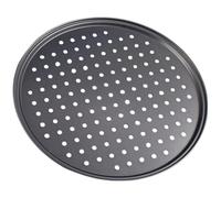 JOINPAYA Plaque à Pizza Perforée Antiadhésive en Acier Design Incurvé et Bords Lisses pour Cuisson Uniforme au Four à Domicile