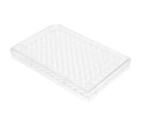 JOINPAYA Plaque de Culture avec 96 Puits et Couvercle en Plastique Blanc pour Expérimentations Précises en Milieu Scientifique Pratique pour Laboratoire