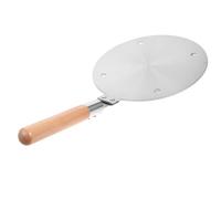JOINPAYA Plaque de Transfert de Chaleur pour Plaque à Induction 20 Cm en Inox Poignée en Bois Massif, Diffuseur de Chaleur pour Cuisinière Gaz, Accessoire de Cuisson Compatible et Pratique