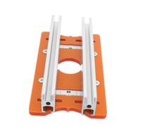 JOINPAYA Plaque D'insertion pour Routeur, Insert de Banc de Défonceuse, Aluminium et Bakélite, Orange, pour Atelier et Fabrication de Meubles, Support de Positionnement Travail du Bois