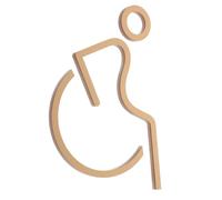 JOINPAYA Plaque Signalétique Wc Dorée en Acrylique Résistante aux Rayures Installation Simple pour Symboles D'utilisateur de Fauteuil Roulant Salles de Bain Accessibles