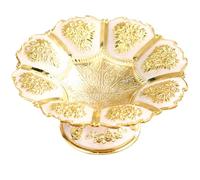 JOINPAYA Plateau à Fruits en Alliage Doré, Petit Modèle Décoratif pour Maison et Hôtel, Assiette à Bonbons et Snacks pour Service et Rangement, pour Fêtes et Réceptions, Porte-collation