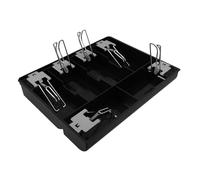 JOINPAYA Plateau de Tiroir-Caisse à 6 Compartiments en Plastique Clip Métallique Organiseur de Billets et Pièces Support de Rangement pour Caisse Enregistreuse Usage Commercial et