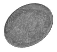 JOINPAYA Plateau Décoratif Rond en Fer Vintage 25x25 Cm pour Service et Présentation de Desserts, Style Rétro Charme Artistique pour Table à Café