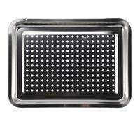 JOINPAYA Plateau Égouttoir en Inox 40x30x2 Cm pour Barbecue, Poêle à Griller Multifonction pour Cuisson Extérieure, Plateau de Cuisson Perforé pour Viandes, Légumes et Raviolis